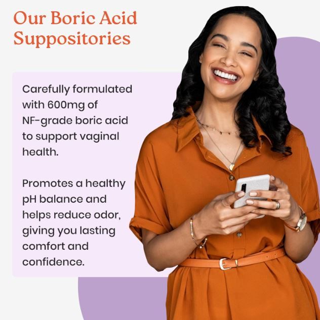 Boric acid suppository capsules pessaries for vaginal yoni health boric acid antibacterial oduorless for vaginal ph balance, bacteria and yeast infection solution