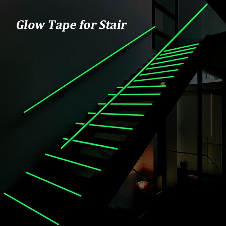 10mm/12mm/15mm/18mm/20mm Glow in The Dark Tape Warterproof Self-adhesive Luminous Fluorescent Safety Signs Stickers