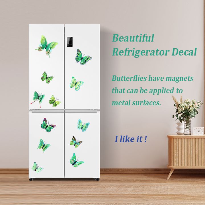 36 PCS 3D Butterfly Wall Decor With Magnets Double Layer PVC Waterproof Reusable Stickers for Home Room Locker Refrigerator Party Birthday Cake Decorations