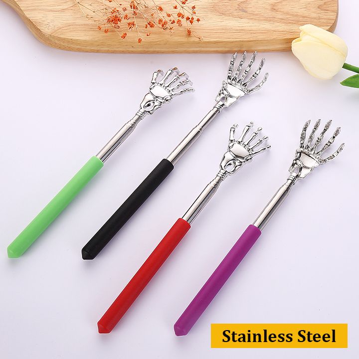 Telescoping Back Scratchers Metal Claw Eliminating Back Itching Extendable Back Massagers Easy to Carry Multicolour Available