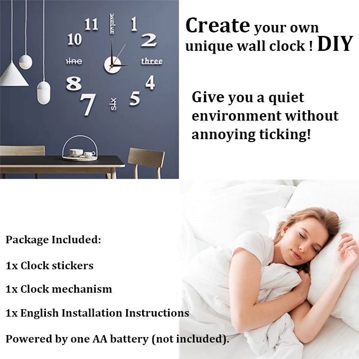 Creative DIY Wall Clocks Round Frameless 3D Self Adhesive Clocks Acrylic Mirror Stickers for Home Living Room Bedroom Office Wall Decor