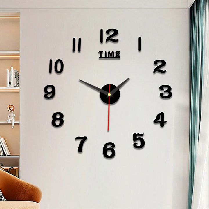 DIY Digital Wall Clock 3D Mirror Silent Non Ticking Self Adhesive Clocks Wall Stickers for Living Room Bedroom Home Decorations