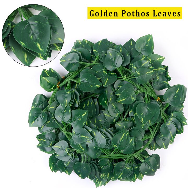 24 PCS Artificial Vines Unlimited Extension Hanging Plant Leaves Waterproof Durable Greenery Garlands for Home Bedroom Wall Wedding Party Decor