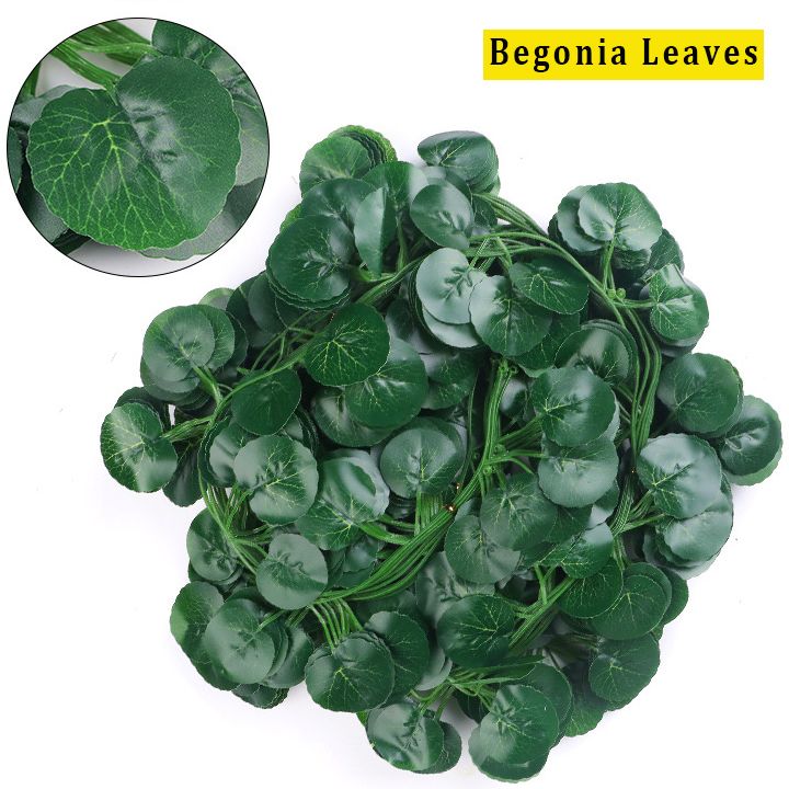 24 PCS Artificial Vines Unlimited Extension Hanging Plant Leaves Waterproof Durable Greenery Garlands for Home Bedroom Wall Wedding Party Decor