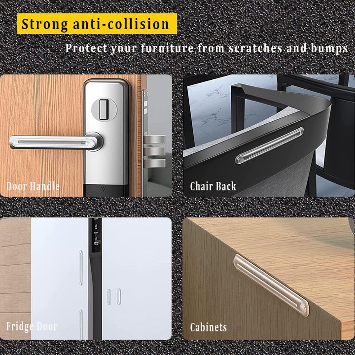 10PCS Clear Furniture Bumpers Protect Surfaces Dampen Noise Wall Protector Self-Adhesive Silicone Rubber Pads for Shower Door Cabinet Door Chair Back Car Door Drawer Toilet