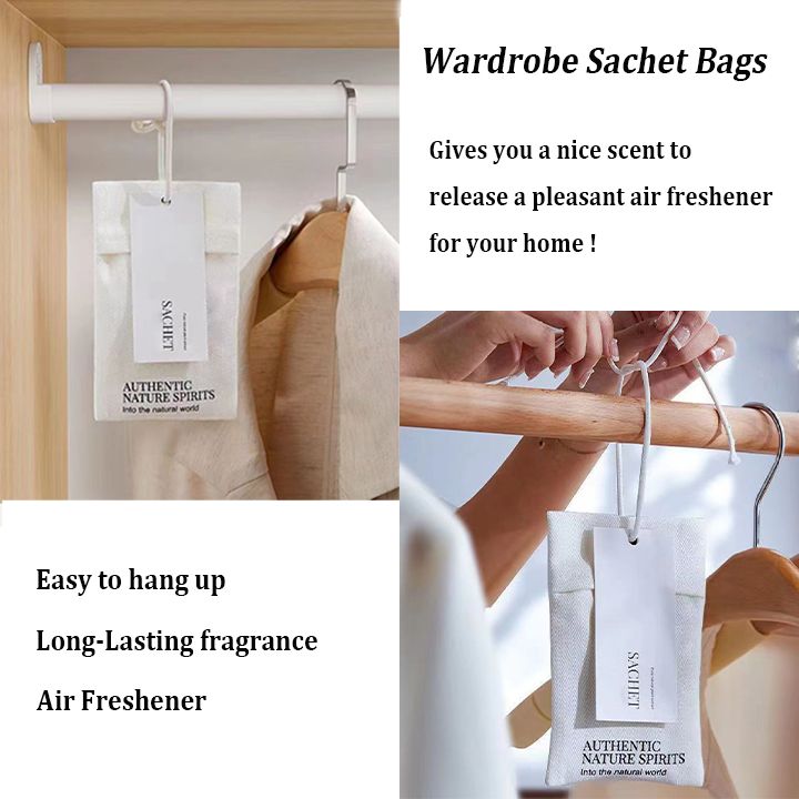 3 Packs Scented Sachets Air Freshener for Drawer and Closet Long-Lasting Natural Smell Incense Sachets Bags Drawer Deodorizers Fresh Scents Home Fragrance