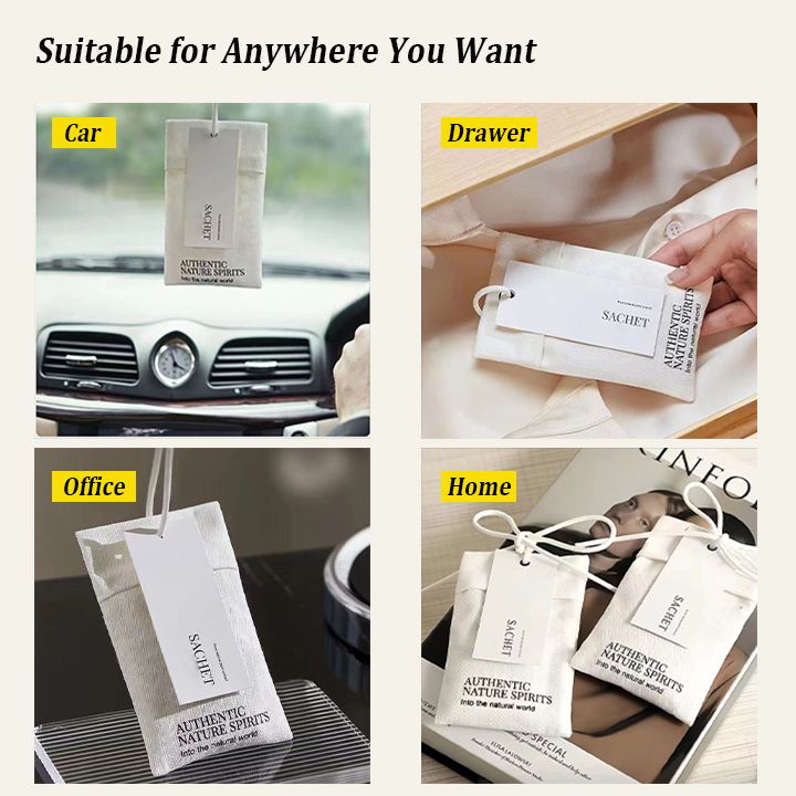3 Packs Scented Sachets Air Freshener for Drawer and Closet Long-Lasting Natural Smell Incense Sachets Bags Drawer Deodorizers Fresh Scents Home Fragrance
