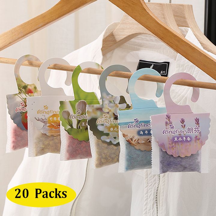 20 Packs Home Fragrance Sachets Long-Lasting Air Freshener for Drawer and Closet Drawer Deodorizers Fresh Scents Incense Sachets Bags