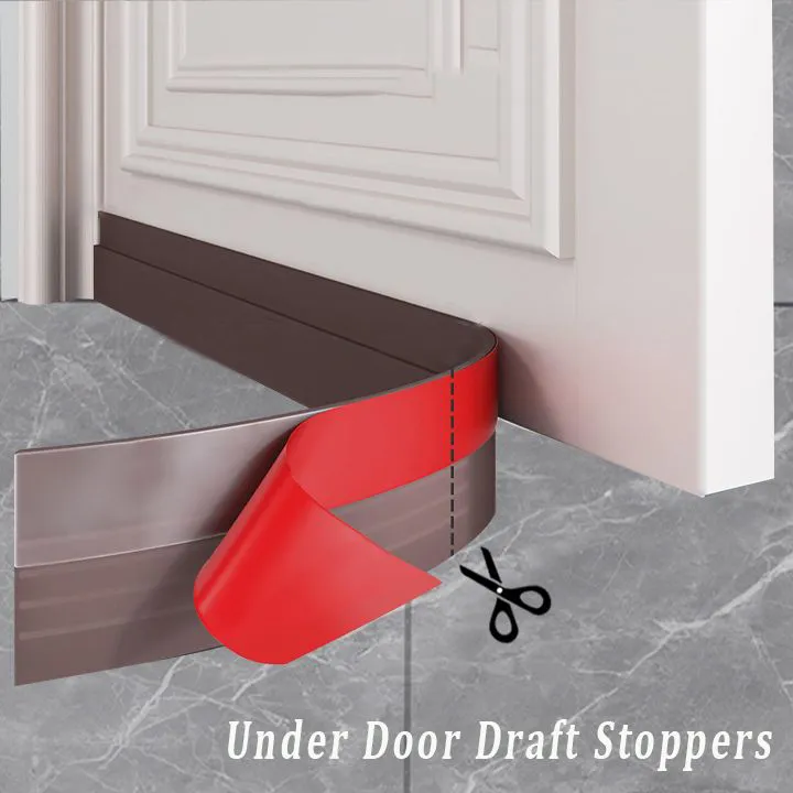 100CM Under Door Draft Stoppers Self-adhesive Door Bugs Dust Blocker Durable Thick 3D Chambers Strong Glue Space Sealer Door Sealing Strip