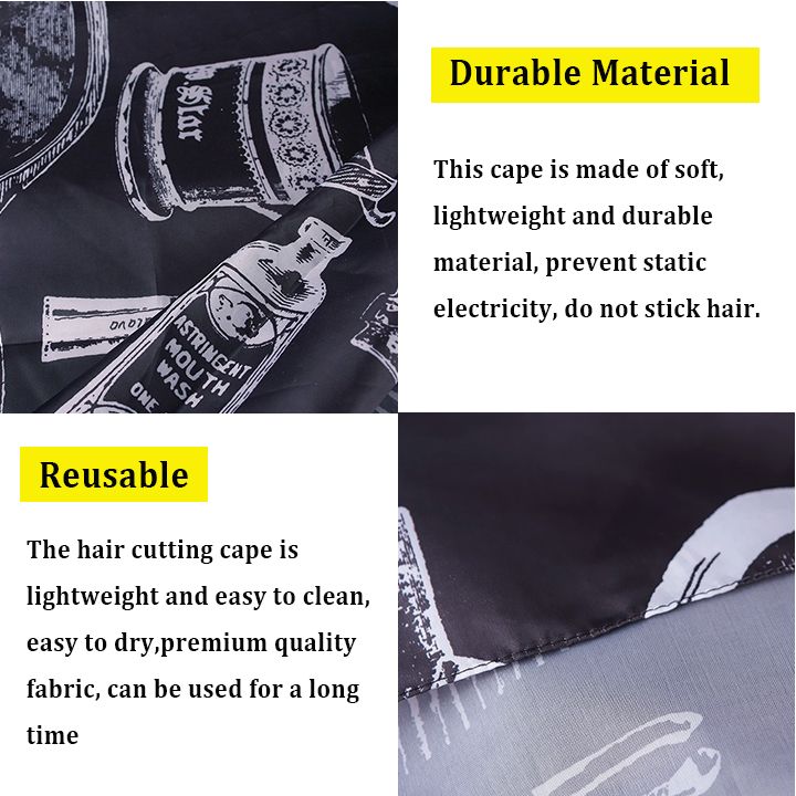 Professional Salon Hairdressing Capes Apron Portable and Reusable Haircut Cape Salon Barber Cape for Men, Women and Kids