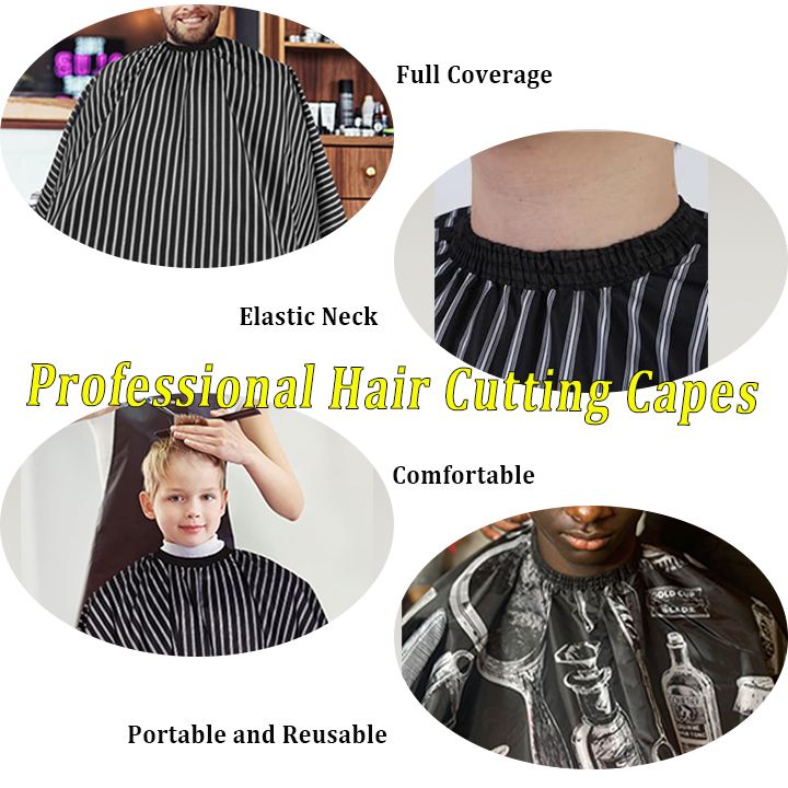 Professional Salon Hairdressing Capes Apron Portable and Reusable Haircut Cape Salon Barber Cape for Men, Women and Kids