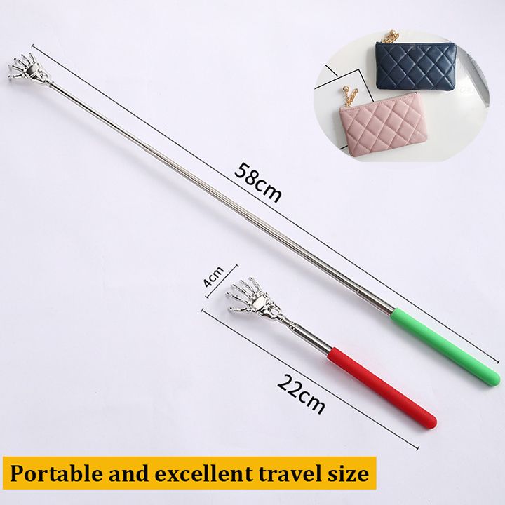 Telescoping Back Scratchers Extendable Metal Claw Eliminating Back Itching Head Back Unreachable Spots Massagers Anti-itch Tool