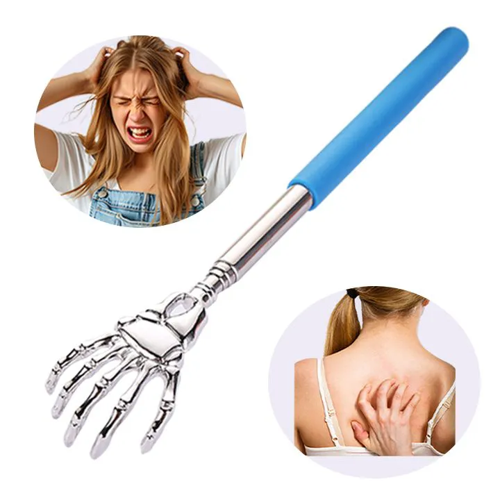 Telescoping Back Scratchers Extendable Metal Claw Eliminating Back Itching Head Back Unreachable Spots Massagers Anti-itch Tool