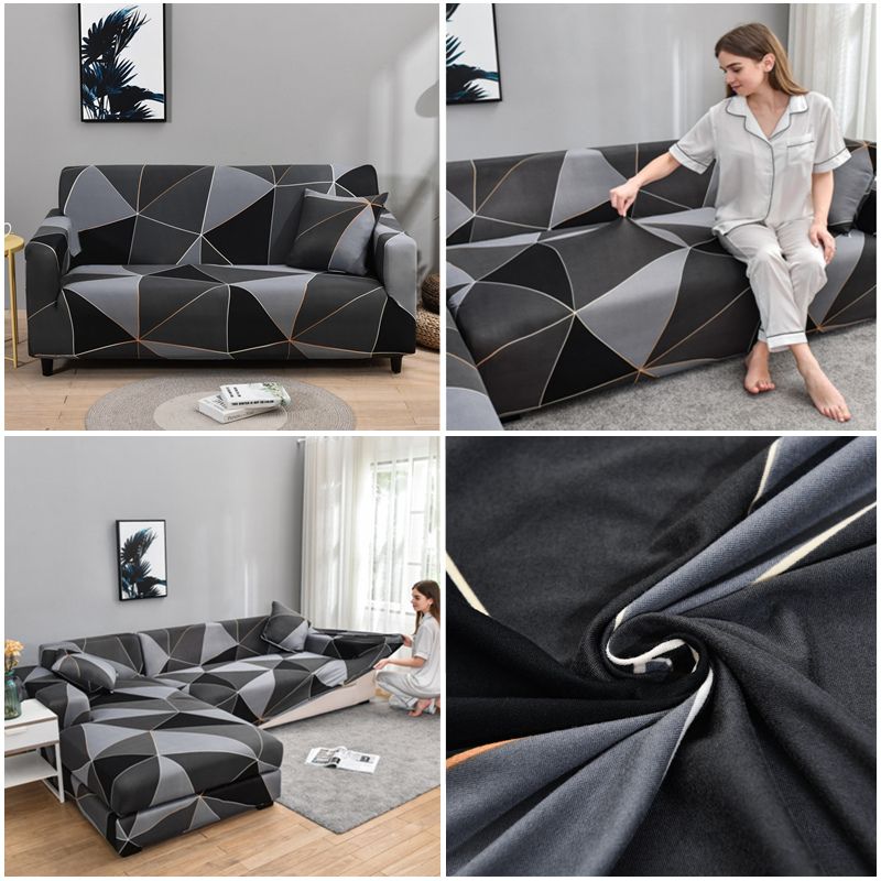 Sofa Slipcover Sofa Cover 1/2/3/4 Seater Size Home Decor Stretch Fabric Pattern Elastic Chair