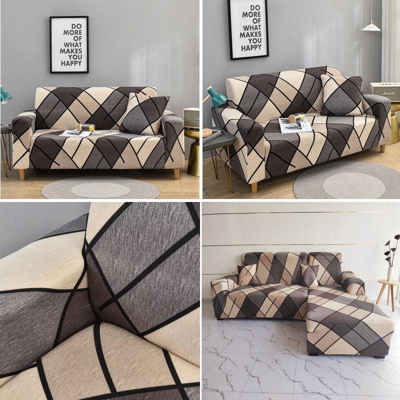 Sofa Slipcover Sofa Cover 1/2/3/4 Seater Size Home Decor Stretch Fabric Pattern Elastic Chair