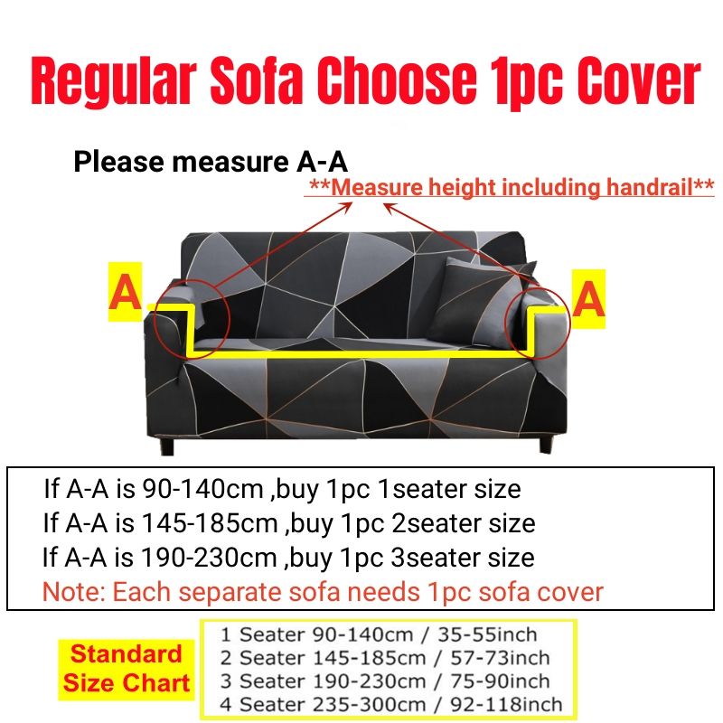 Sofa Slipcover Sofa Cover 1/2/3/4 Seater Size Home Decor Stretch Fabric Pattern Elastic Chair