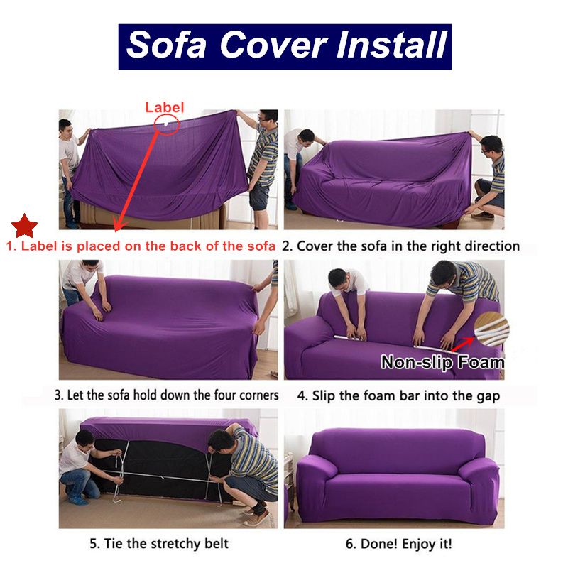 Sofa Slipcover Sofa Cover 1/2/3/4 Seater Size Home Decor Stretch Fabric Pattern Elastic Chair