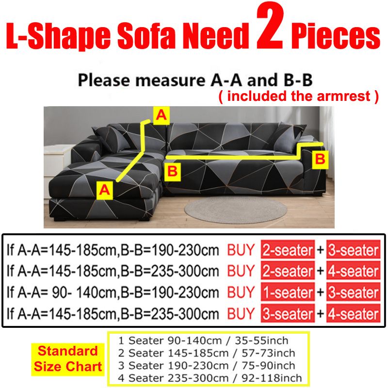 Sofa Slipcover Sofa Cover 1/2/3/4 Seater Size Home Decor Stretch Fabric Pattern Elastic Chair