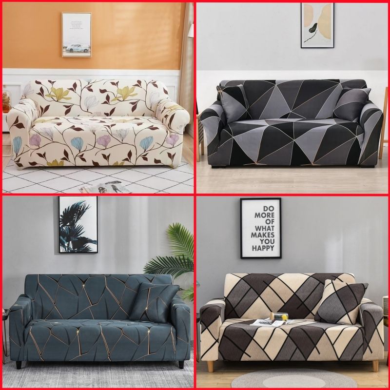 Sofa Slipcover Sofa Cover 1/2/3/4 Seater Size Home Decor Stretch Fabric Pattern Elastic Chair