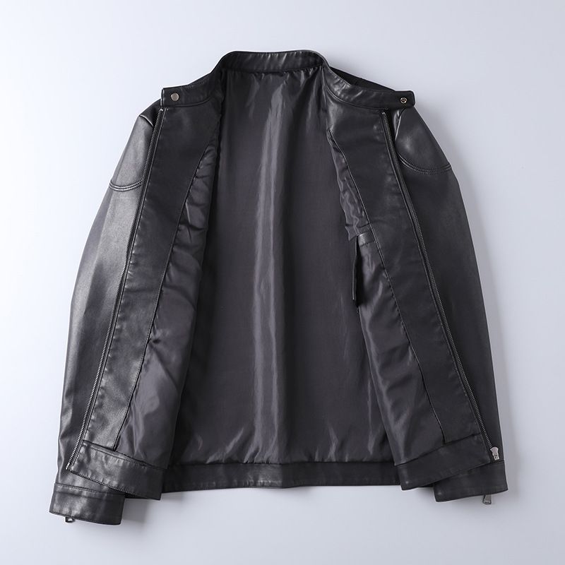 Sheepskin Leather Jacket Slim fit Men's Leather Genuine Coats & Jackets Coats