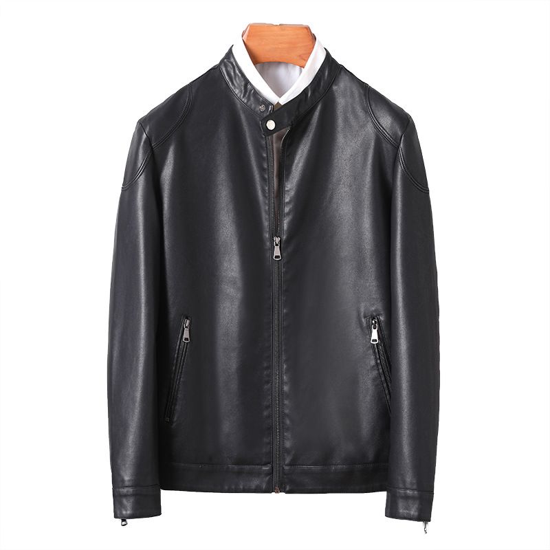 Sheepskin Leather Jacket Slim fit Men's Leather Genuine Coats & Jackets Coats