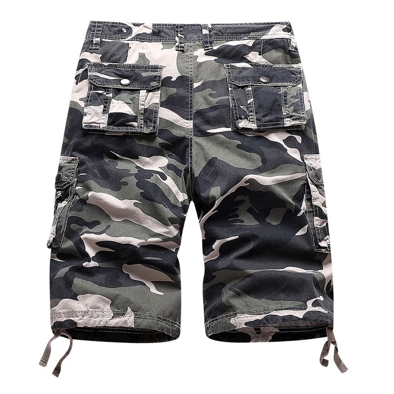 Cargo Shorts Men Fashion Style Knee Length Half Pants Multi Pockets Summer Camouflaged Cargo Shorts