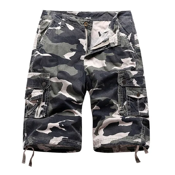 Cargo Shorts Men Fashion Style Knee Length Half Pants Multi Pockets Summer Camouflaged Cargo Shorts