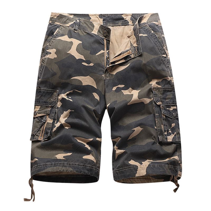 Cargo Shorts Men Fashion Style Knee Length Half Pants Multi Pockets Summer Camouflaged Cargo Shorts