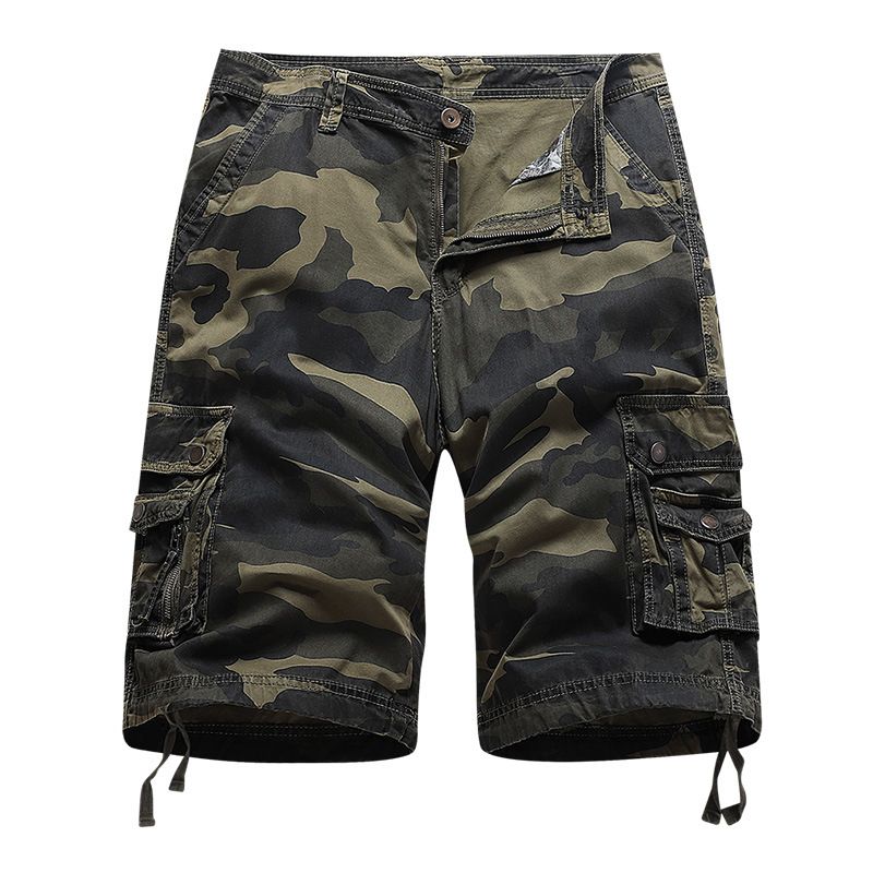 Cargo Shorts Men Fashion Style Knee Length Half Pants Multi Pockets Summer Camouflaged Cargo Shorts