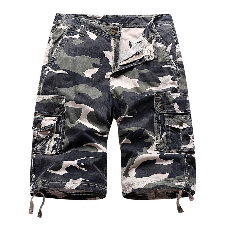 Cargo Shorts Men Fashion Style Knee Length Half Pants Multi Pockets Summer Camouflaged Cargo Shorts