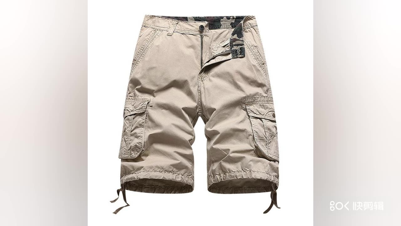 Slim Fit Summer Cargo Shorts for Men 100% Cotton Woven Chino Bermuda Multiple Pockets Cargo Shorts