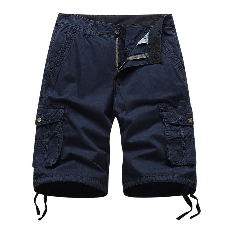 Slim Fit Summer Cargo Shorts for Men 100% Cotton Woven Chino Bermuda Multiple Pockets Cargo Shorts