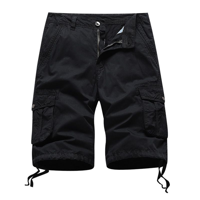 Slim Fit Summer Cargo Shorts for Men 100% Cotton Woven Chino Bermuda Multiple Pockets Cargo Shorts