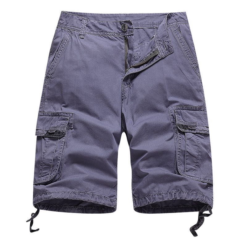 Slim Fit Summer Cargo Shorts for Men 100% Cotton Woven Chino Bermuda Multiple Pockets Cargo Shorts