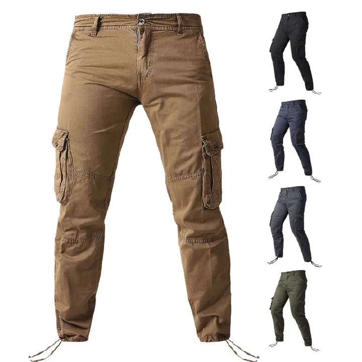 Men's Overall Workout Wear Straight Cargo Pants Men Outdoor Track Cotton Washed Dance Hiking Overall Trousers  Jeans