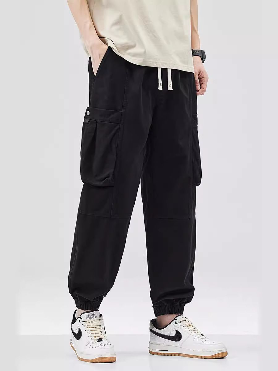 fashion Loose Fit Wide Legged Trousers Urban Streetwear Baggy Mens Cargo Pants with multi pocket  Jeans