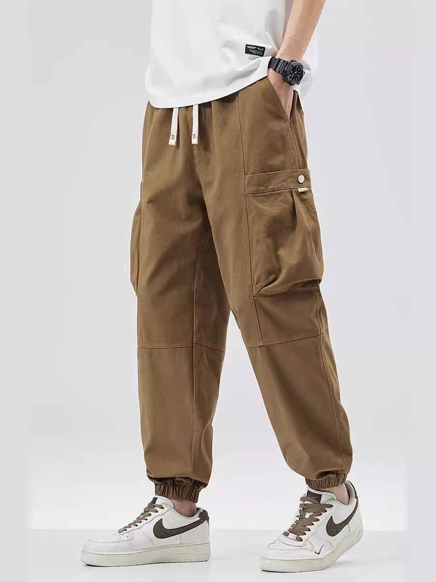 fashion Loose Fit Wide Legged Trousers Urban Streetwear Baggy Mens Cargo Pants with multi pocket  Jeans
