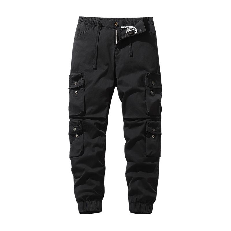 Men Casual Joggers Pants Solid Thin Cargo Sweatpants Male Multi-pocket Trousers New Mens Sportswear Hip Hop Harem  Jeans