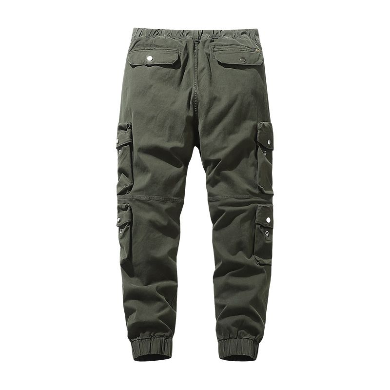 Men Casual Joggers Pants Solid Thin Cargo Sweatpants Male Multi-pocket Trousers New Mens Sportswear Hip Hop Harem  Jeans