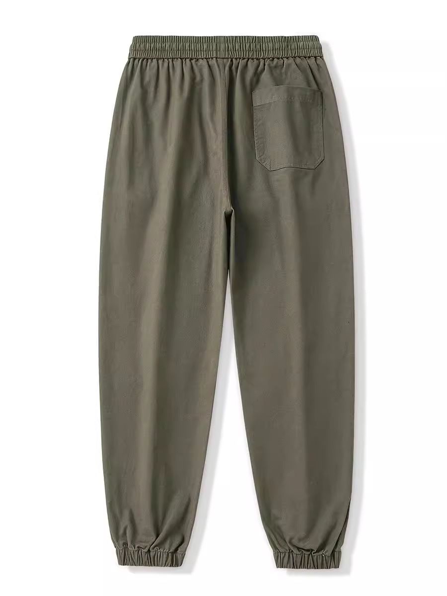 Summer thin style pants loose casual pants men's teenagers solid color trousers men's sanitary pants  Jeans