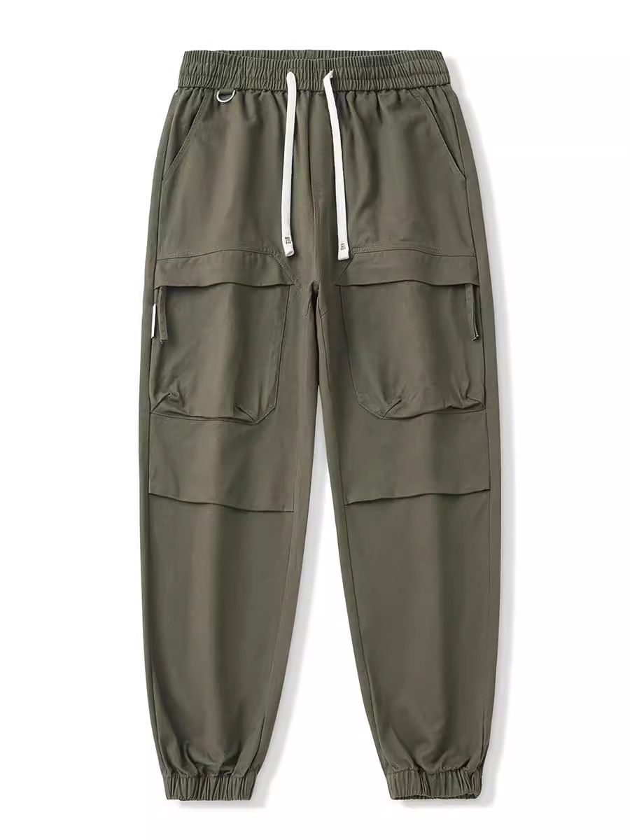 Summer thin style pants loose casual pants men's teenagers solid color trousers men's sanitary pants  Jeans