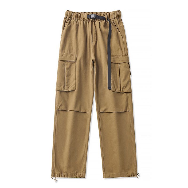 High Quality Factory Wholesale Custom Logo 100% Cotton Full length Open Bottom Casual Cargo Pants With Multiple Pockets For Men Jeans
