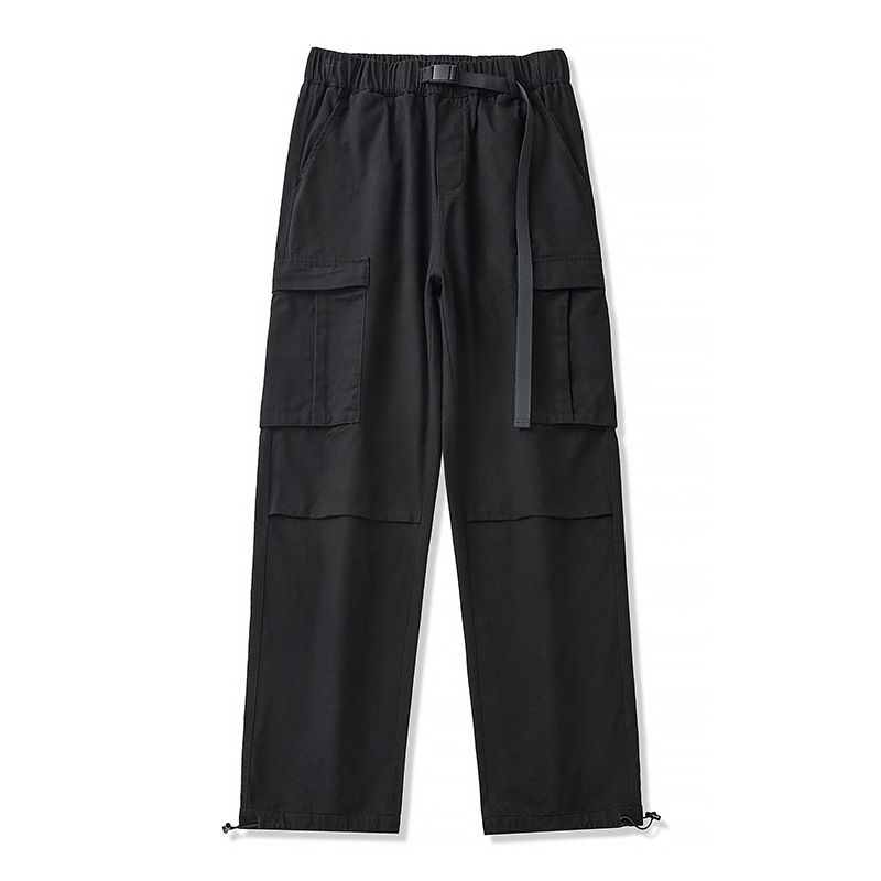 High Quality Factory Wholesale Custom Logo 100% Cotton Full length Open Bottom Casual Cargo Pants With Multiple Pockets For Men Jeans