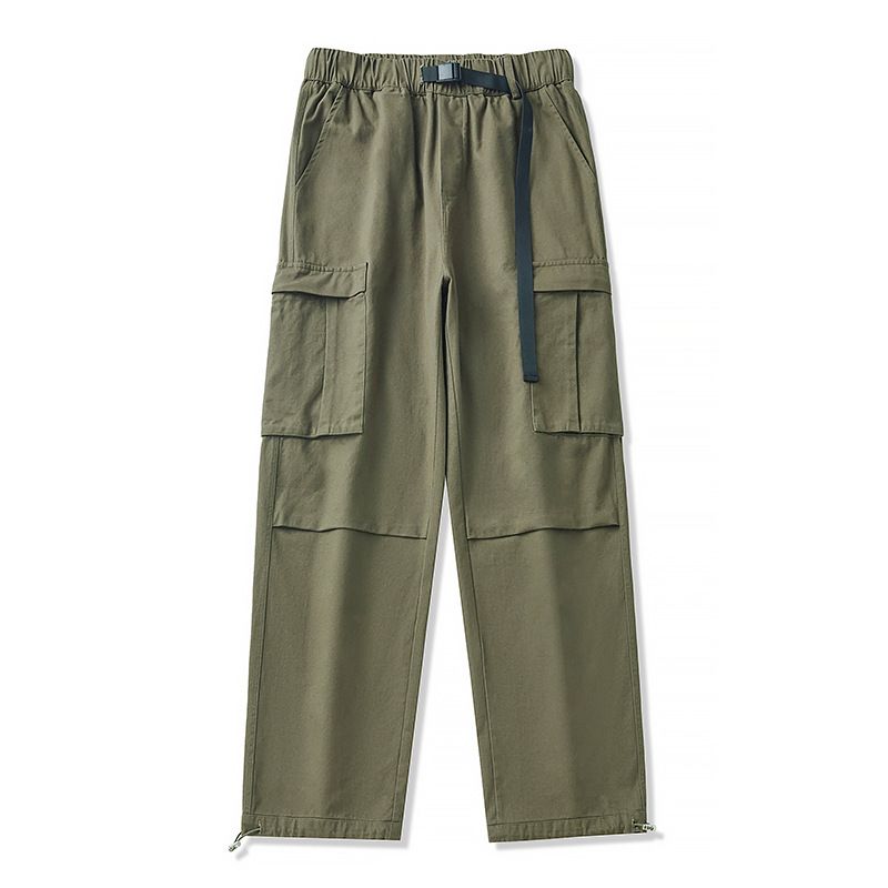 High Quality Factory Wholesale Custom Logo 100% Cotton Full length Open Bottom Casual Cargo Pants With Multiple Pockets For Men Jeans