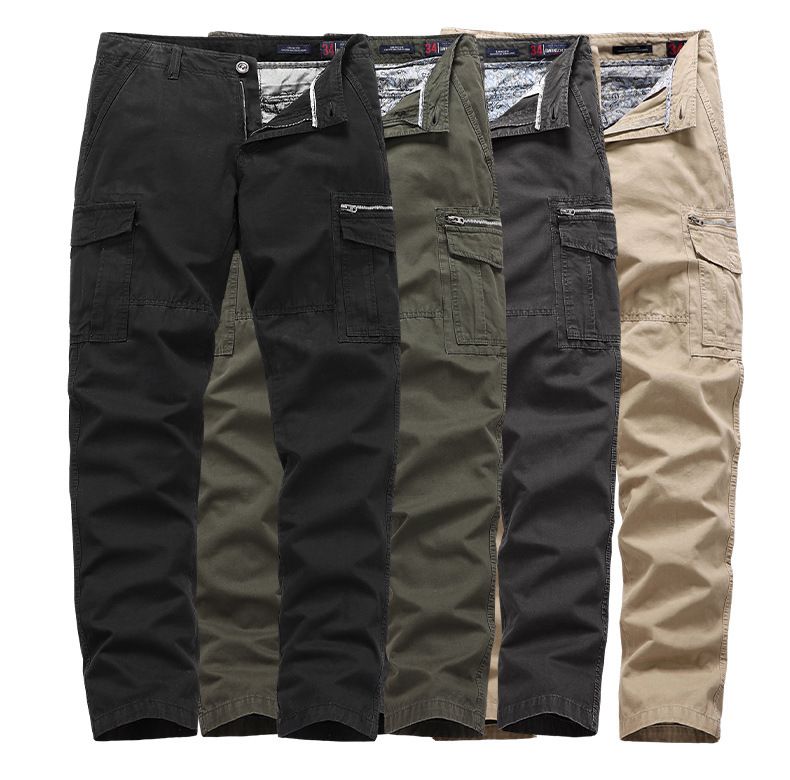 New Design Loose Fit Fashion Casual Cotton Cargo Multiple Pocket Long Men Cargo Pants  Jeans