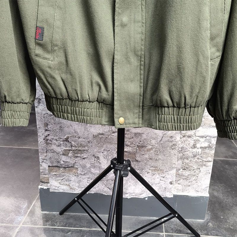 Factory released custom arm badge stand collar full-zip casual cotton fleece lined slim mens jacket Coats