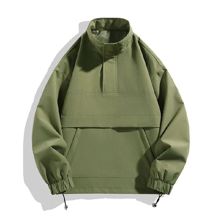 Fashionable Water Proof Custom Label 2/1 Zip up Jacket Men Sports Waterproof pullover Jacket Unisex anorak jacket Coats