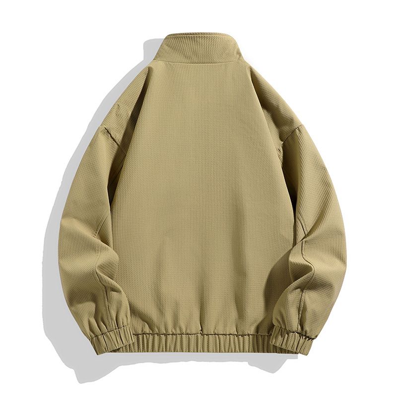 Fashionable Water Proof Custom Label Zip up Jacket with Stand up Collar Men Sports Jacket Waterproof Jacket Unisex  Coats