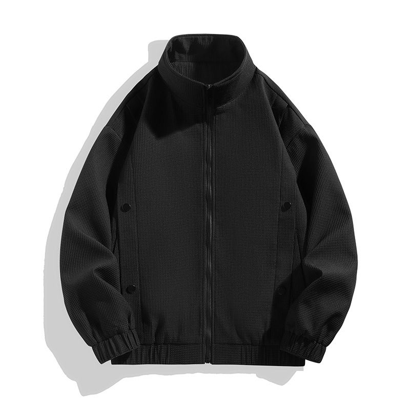Fashionable Water Proof Custom Label Zip up Jacket with Stand up Collar Men Sports Jacket Waterproof Jacket Unisex  Coats