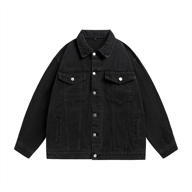 retro nostalgic loose denim coat Factory Customized men's denim coat casual all-match lapel autumn denim coat